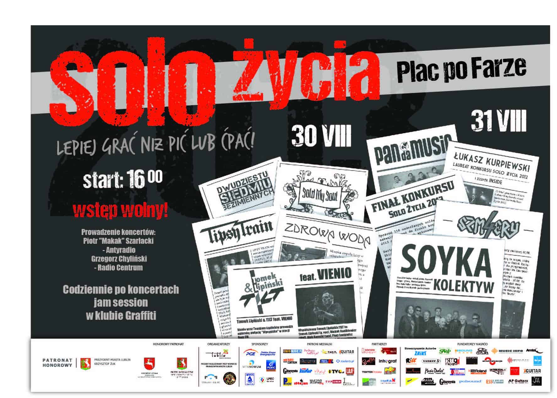 Stanisław Soyka, Tilt & Vienio gwiazdami festiwalu Solo Życia!